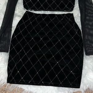 Black skirts set- top & bottoms